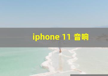 iphone 11 音响